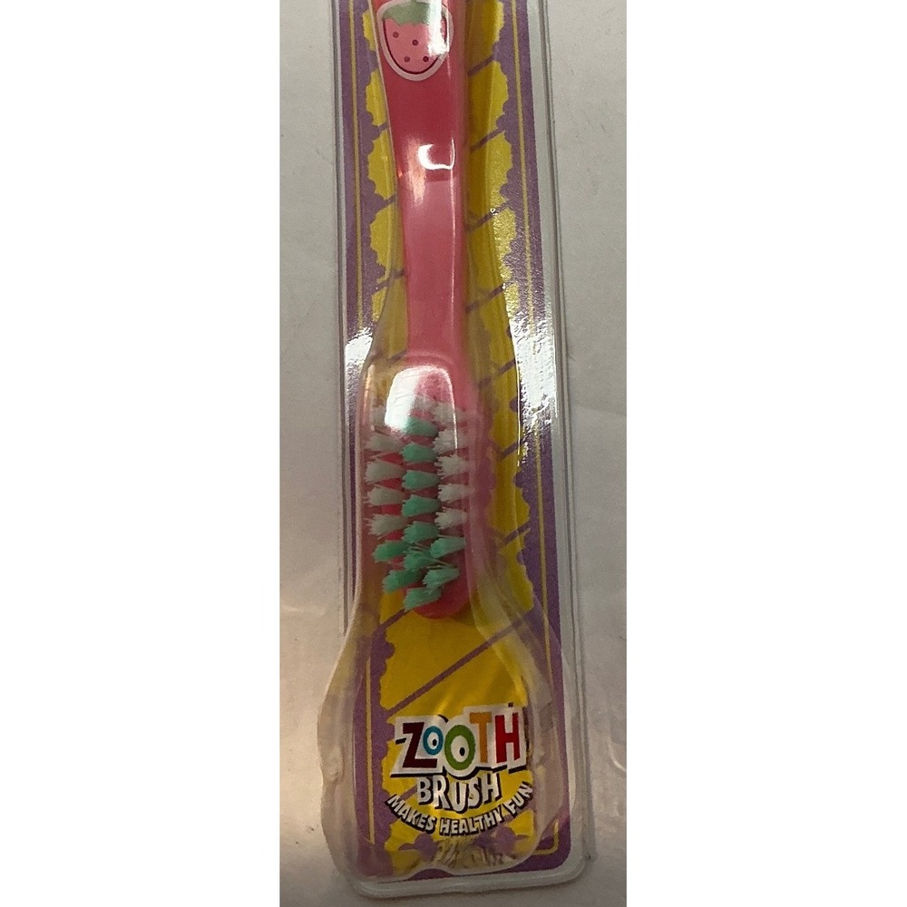 Cabbage Patch Kids Y2K Toothbrush Zooth Pink Strawberry Character Soft NWT - Picture 3 of 8